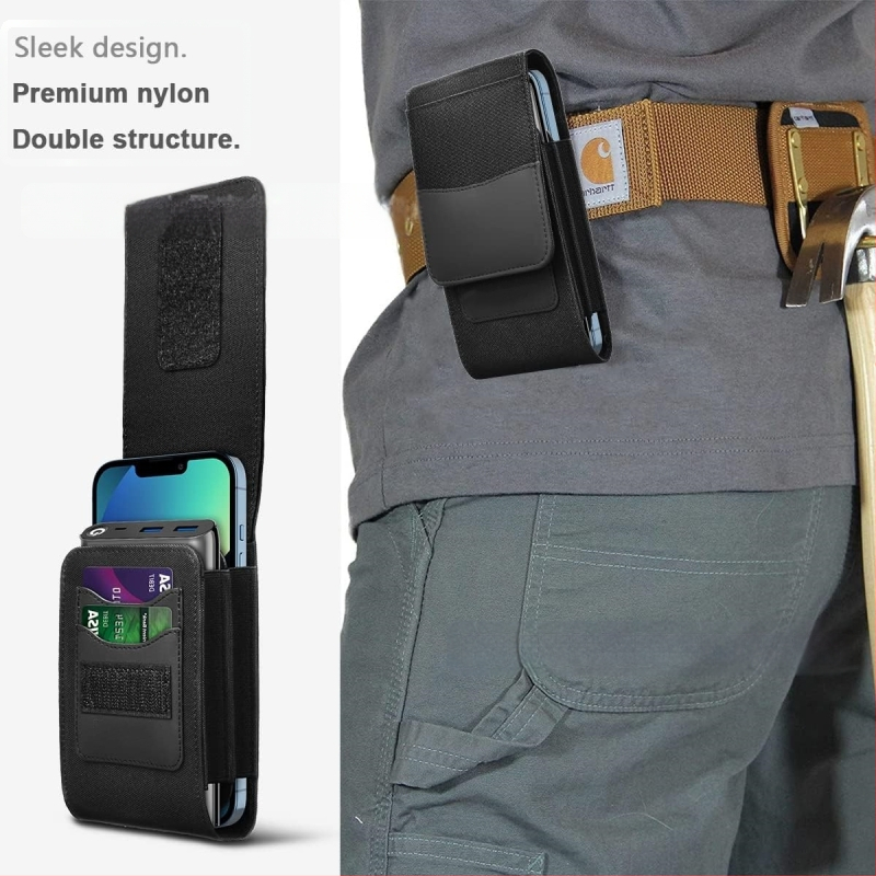 Telefono dėklas – Oxford audinys, reljefinis paviršius; atsparus dėvėjimuisi, kritimams ir pirštų atspaudų atsparus; suderinamas su iPhone 12, 13, 14 ir kt.