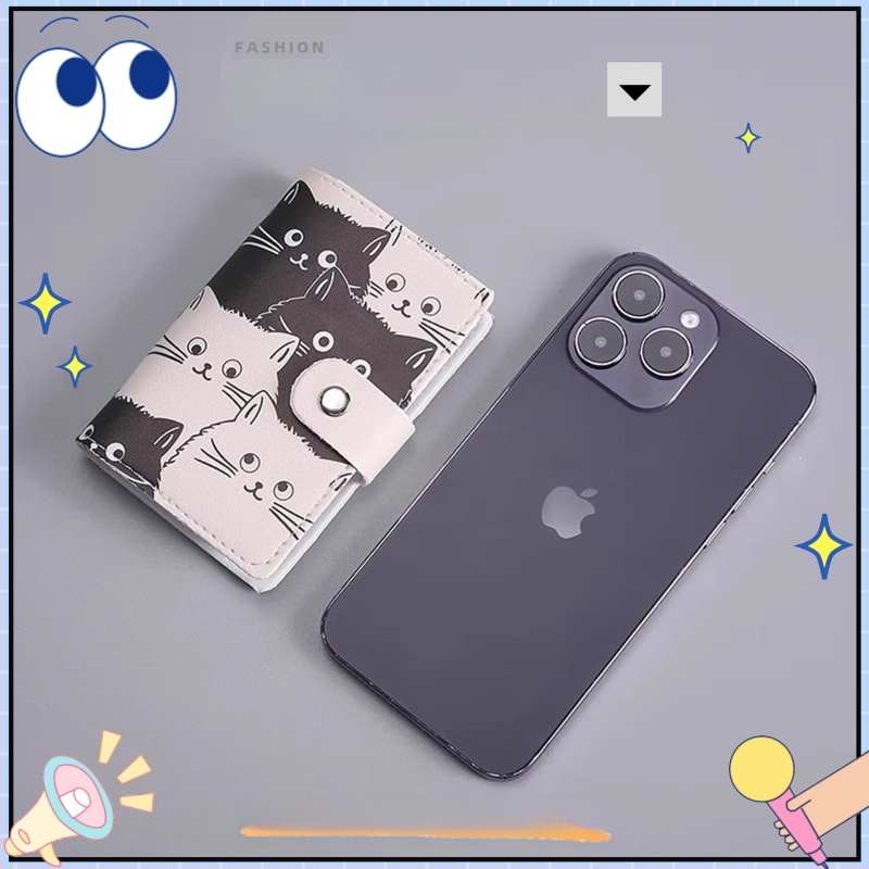 PU materiāla kartes turētājs ar anime motīvu, liela jauda, vairākas kartes nodalījumi, ID un vizītkartes uzglabāšana, pret zādzību