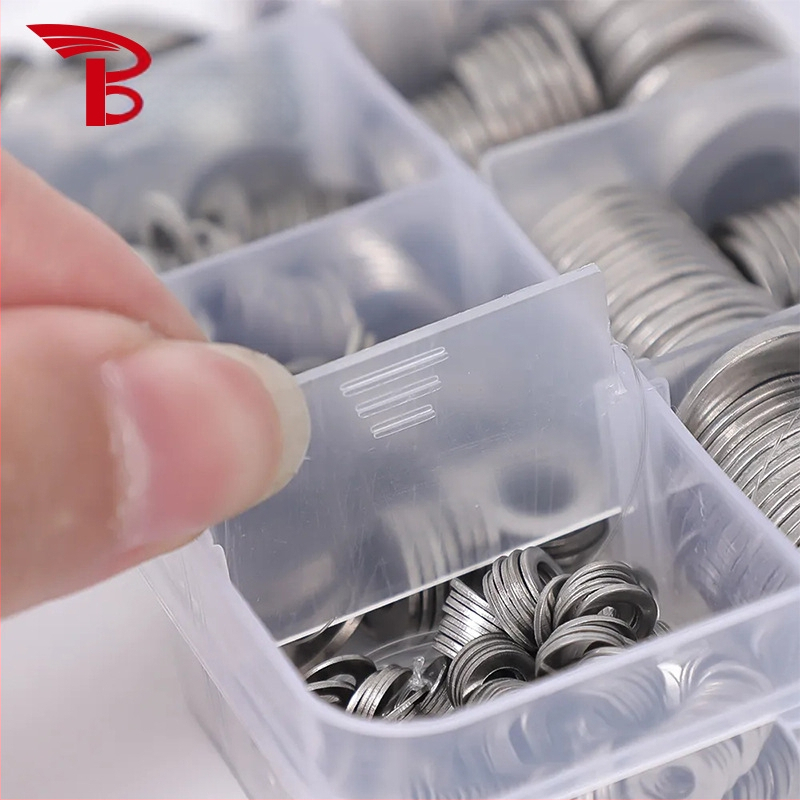 304 nehrđajući čelik, plosnate brtve, komplet u kutiji, 270 kom/190 kom, GB97 standard, Klasa A