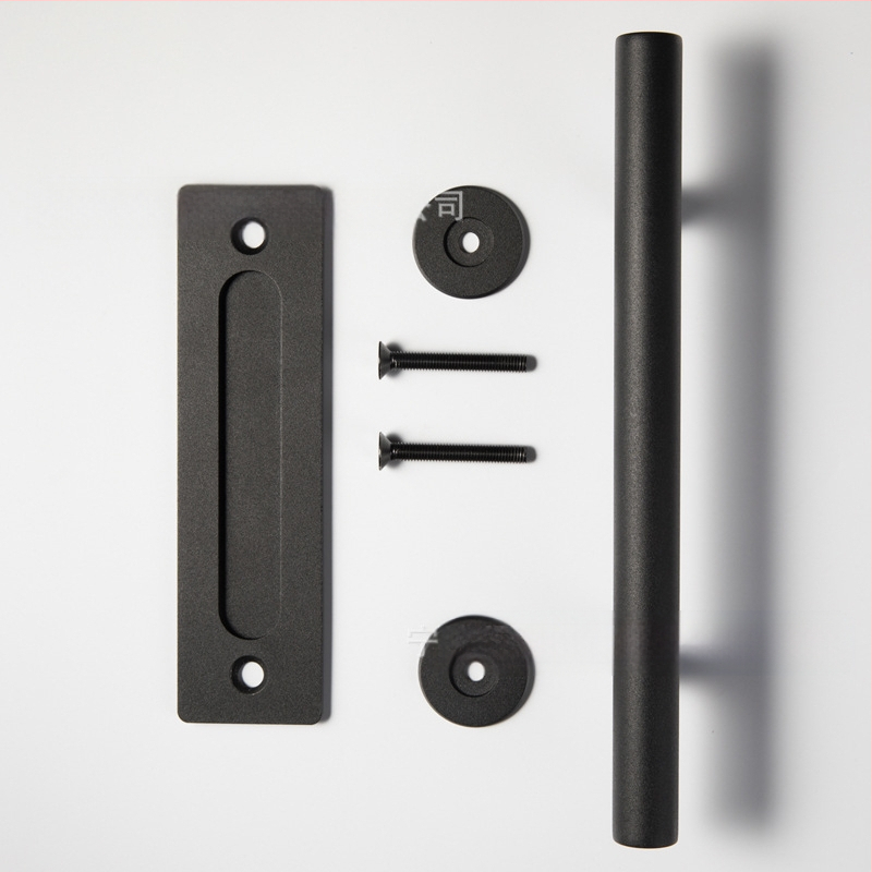 Λαβή πόρτας για ξύλινη συρόμενη πόρτα, από χάλυβα άνθρακα, μοντέλο DH-C01, επίστρωση: ψεκασμός, στυλ: Νέο κινεζικό στυλ, μοντέρνος μινιμαλισμός, ελαφρύς πολυτελής