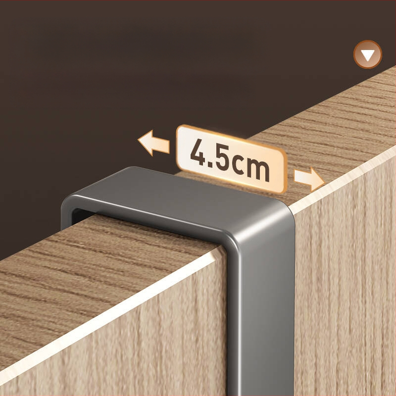 Geležinė sieninė durų kabykla, be gręžimo, skirtas koridoriui/miegamajam, 5 kg apkrova, 1 lygiui