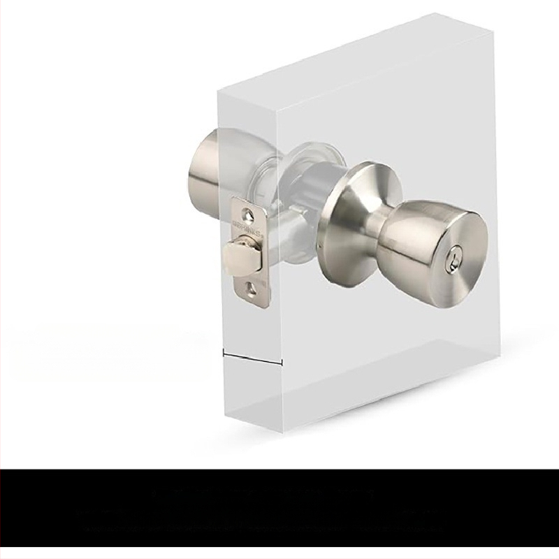 Medinių vidaus durų spyna, nerūdijančio plieno, sferinis dizainas, žemas triukšmas, modelis 03.