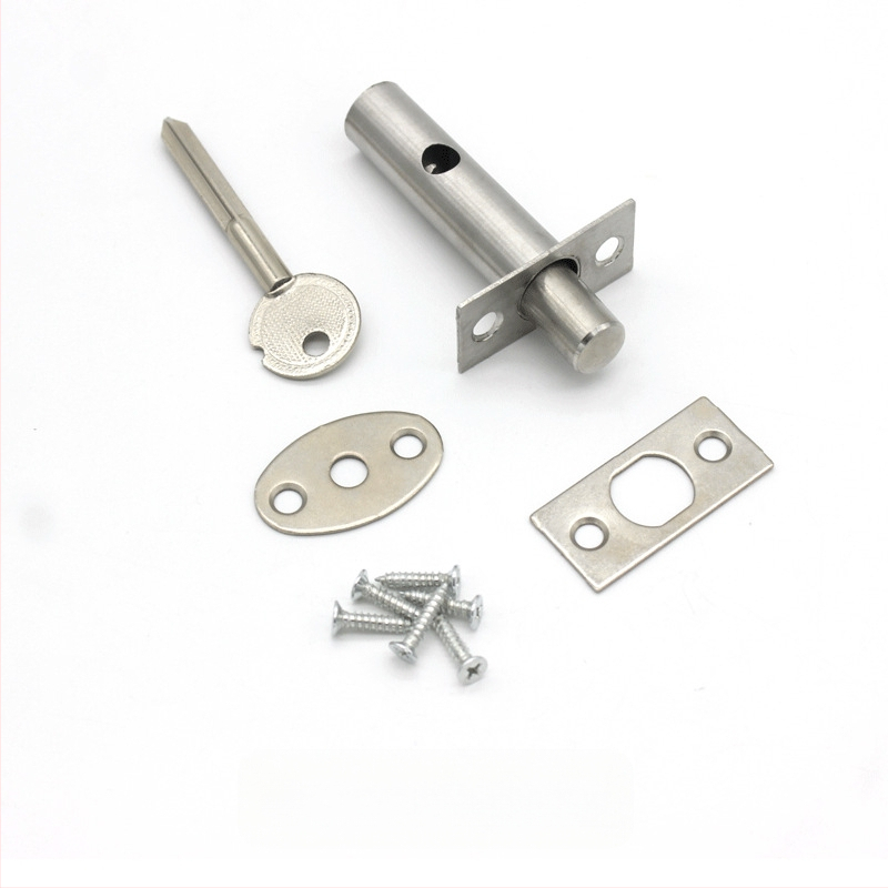 Κλειδαριά πόρτας από ανοξείδωτο χάλυβα για σωληνωτό φρεάτιο με κρυφό σταυρό-κλειδί, μοντέλο 001, κατάλληλη για μεταλλικές, ξύλινες και πυρασφαλείς πόρτες.