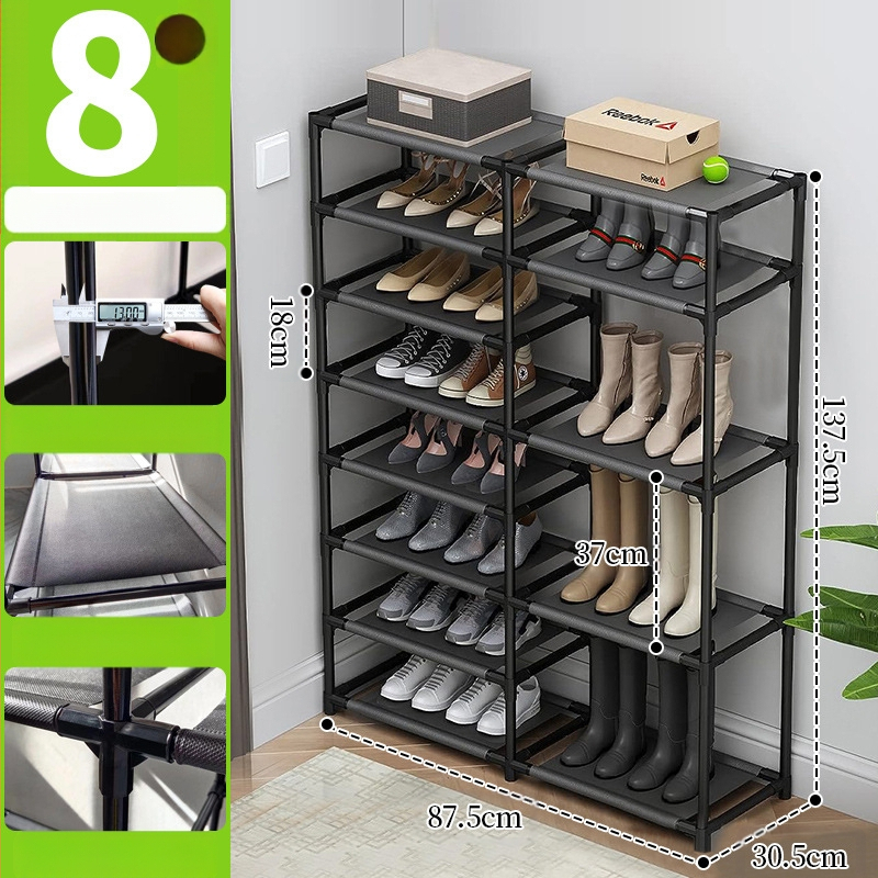 Ντουλάπι αποθήκευσης παπουτσιών – Πλαστικό, 8 επιπέδων, χώρος εισόδου, Μοντέλο 87 Long, Σύγχρονο μινιμαλιστικό σχέδιο