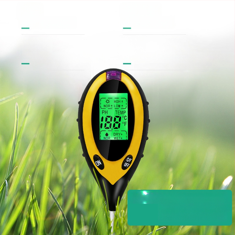 4-σε-1 ηλεκτρονικός μετρητής εδάφους με μετρητή pH, μετρητή φωτισμού και μετρητή θερμοκρασίας και υγρασίας, πλαστικό σώμα — Xing Weiqiang