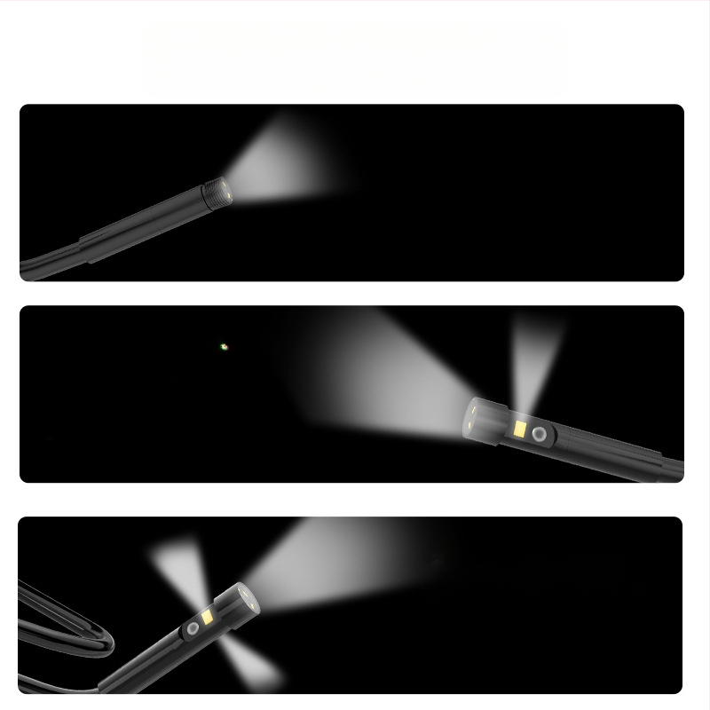 VISHRT T23 Dviejų objektyvų pramoninis endoskopas vamzdžių patikrai, IP67 atsparus vandeniui, 7.9 mm zondas, darbinis ilgis 50, nešiojamas, pritaikomas