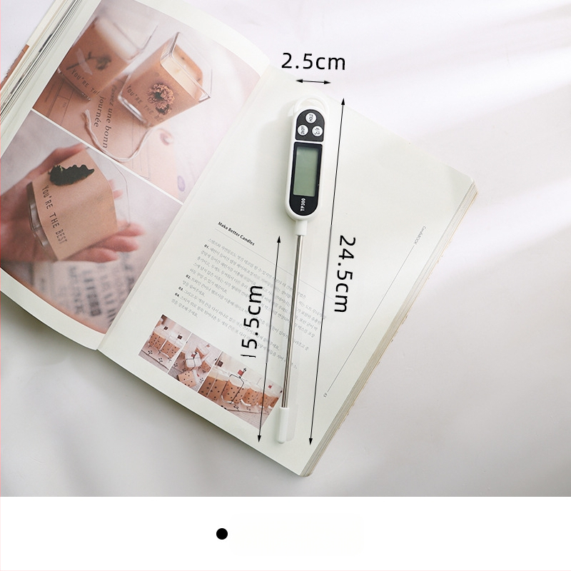 Rankų darbo DIY aromaterapinių žvakių įrankis – tikslus termometras, elektroninė sonda ir temperatūros rodmenys – priedai vaško plokštelėms gaminti