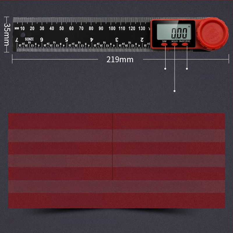 2-in-1 Digital Angle Ruler with Protractor and Vernier Caliper
