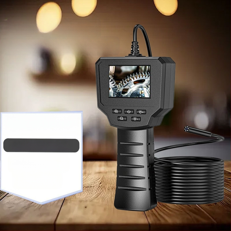 Pramoninis endoskopas su ekranu, 8.0 mm skersmuo, darbo ilgis 2 m, IP67 atsparus vandeniui, 2,4 colių ekranas, 720p raiška