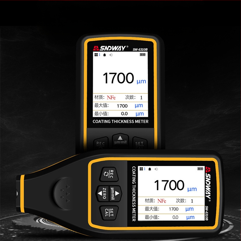 Shendawei SW6310A/SW6310B Filmo storio matuoklis automobilių dažų plėvelei su LCD ekranu, maitinimas 1,5V