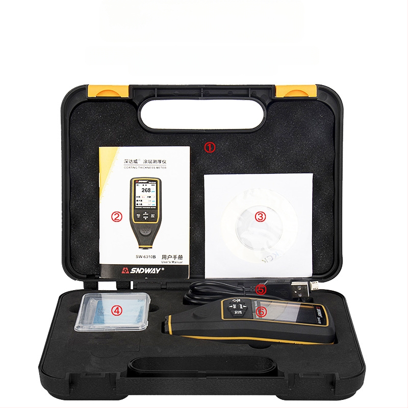 Shendawei SW6310A/SW6310B Filmo storio matuoklis automobilių dažų plėvelei su LCD ekranu, maitinimas 1,5V