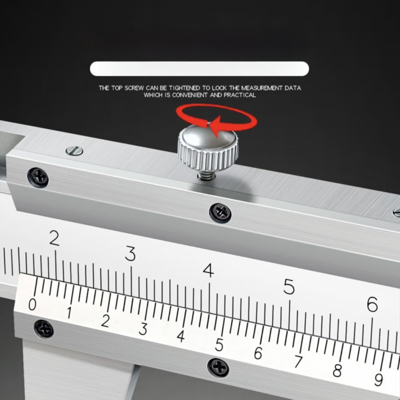 Neutral Vernier matavimo įrankis vidiniam skersmeniui matuoti, aukštos anglies plieno, mokomoji versija