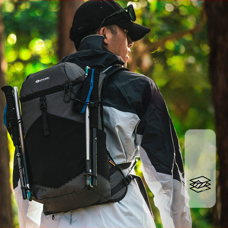 ANMEILU Žygio kuprinė – lengva, kvėpuojanti nailono medžiaga, universalus, išlenkti pečių dirželiai, languotas raštas