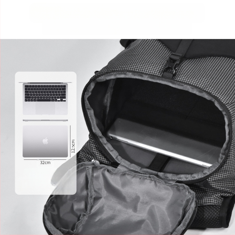 ANMEILU Žygio kuprinė – lengva, kvėpuojanti nailono medžiaga, universalus, išlenkti pečių dirželiai, languotas raštas