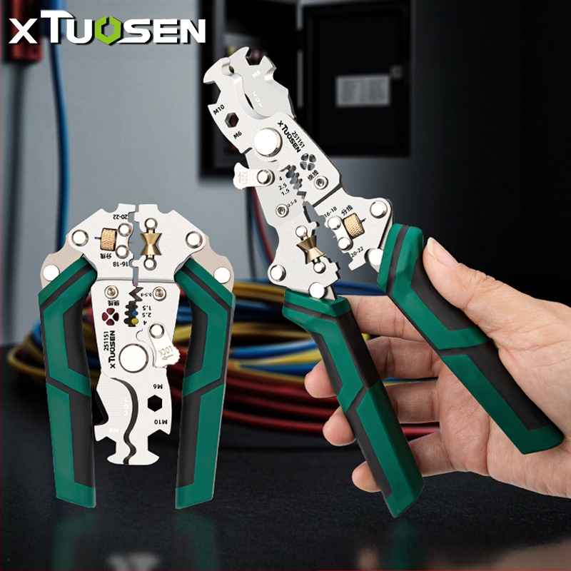 Tuosen sklopivi alat za skidanje izolacije s vodiča – svestrane klešta za skidanje izolacije, kabelski rezač, model 251151, težina 0.24 kg