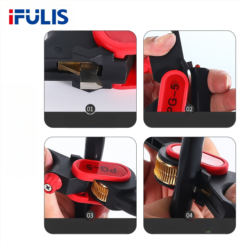 PG-5 odvijač za kabel, ručni, kružni otvor, marka Ifulis/Fulishi, težina 150 g