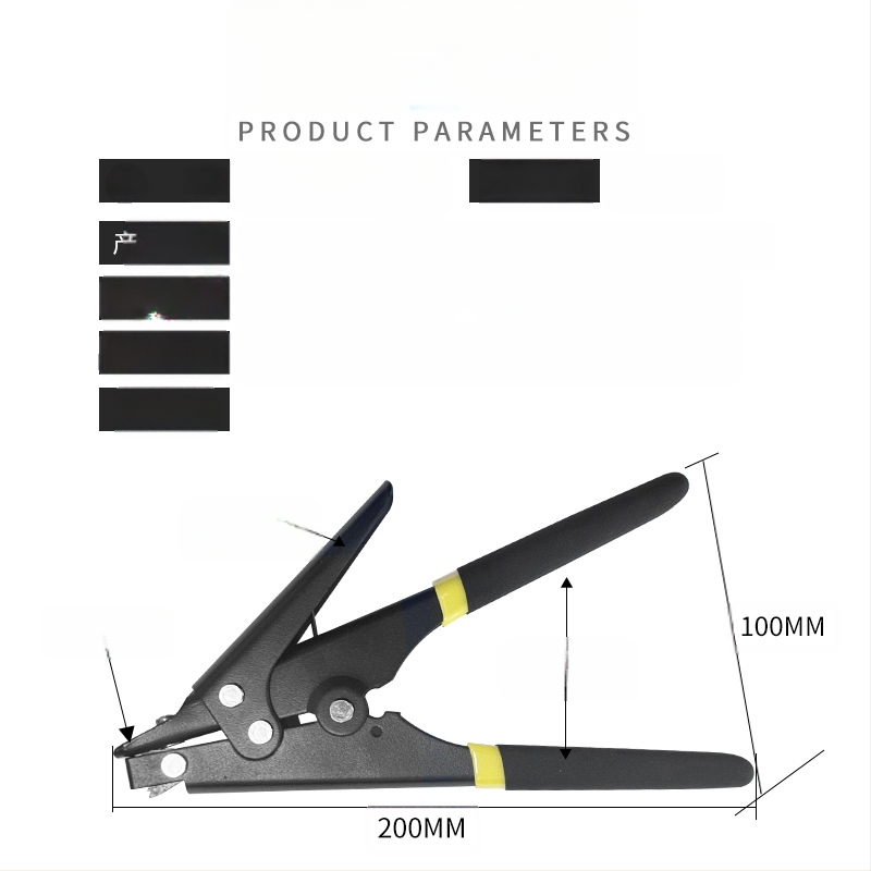 Zip tie pistoletas, rankinis, automatinis įtempimas, neslidus metalo korpusas, SOX, didelio anglies plienas, svoris 0.26