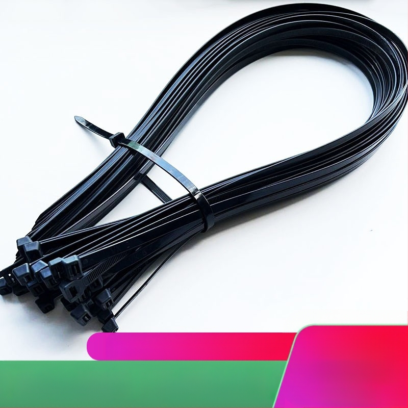 Nailoninės savisraukiančios kabelių dirželiai, nacionalinis standartas, V-0 atsparumas ugniai, 10 vnt. komplektas