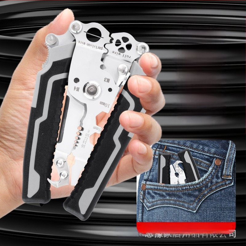 Klešta za skidanje izolacije kablova, sklopiva, višestruka namjena, ručna, težina 200 g