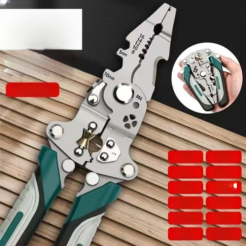 18-u-1 višenamjenski električni kliješt za skidanje izolacije s vodiča, za elektrikare, rezanje i uvijanje žica