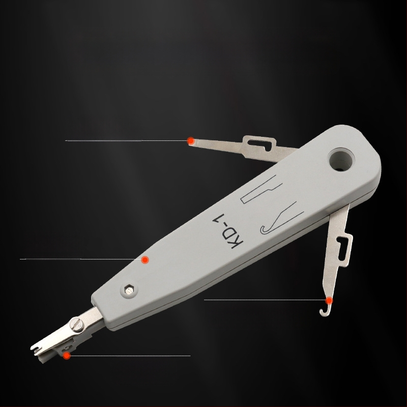 Skup mrežnih alata: rezač žice, kliješta za žice, okvir za distribuciju, konstrukcija od plastike i čelika