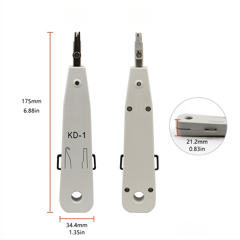 Skup mrežnih alata: rezač žice, kliješta za žice, okvir za distribuciju, konstrukcija od plastike i čelika