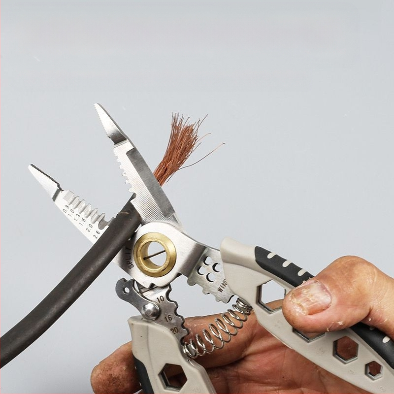 Klešta za skidanje izolacije kablova za električare — Senssheng, materijal: krom-vanadij čelik, težina 150 g, funkcija: skidanje izolacije, značajke: standardne