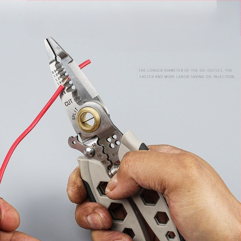 Klešta za skidanje izolacije kablova za električare — Senssheng, materijal: krom-vanadij čelik, težina 150 g, funkcija: skidanje izolacije, značajke: standardne