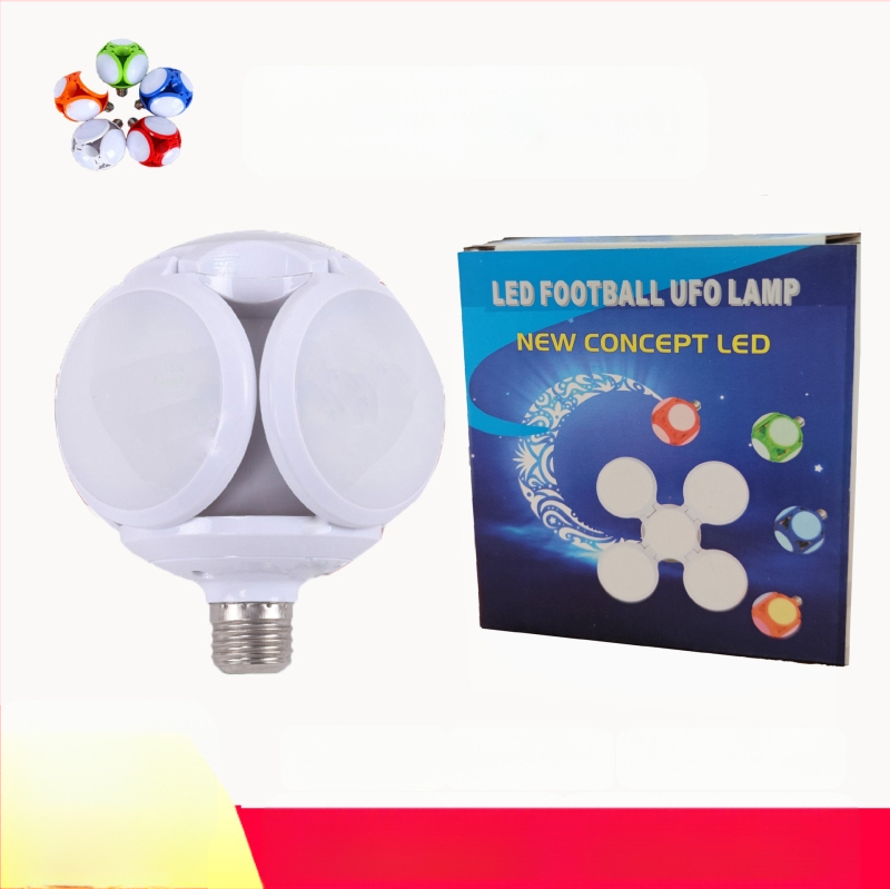 LED φως σε σχήμα μίνι ποδοσφαίρου, σειρά πτυσσόμενης λυχνίας, 28W, 165–265V, δέσμη 360°, E27/B22