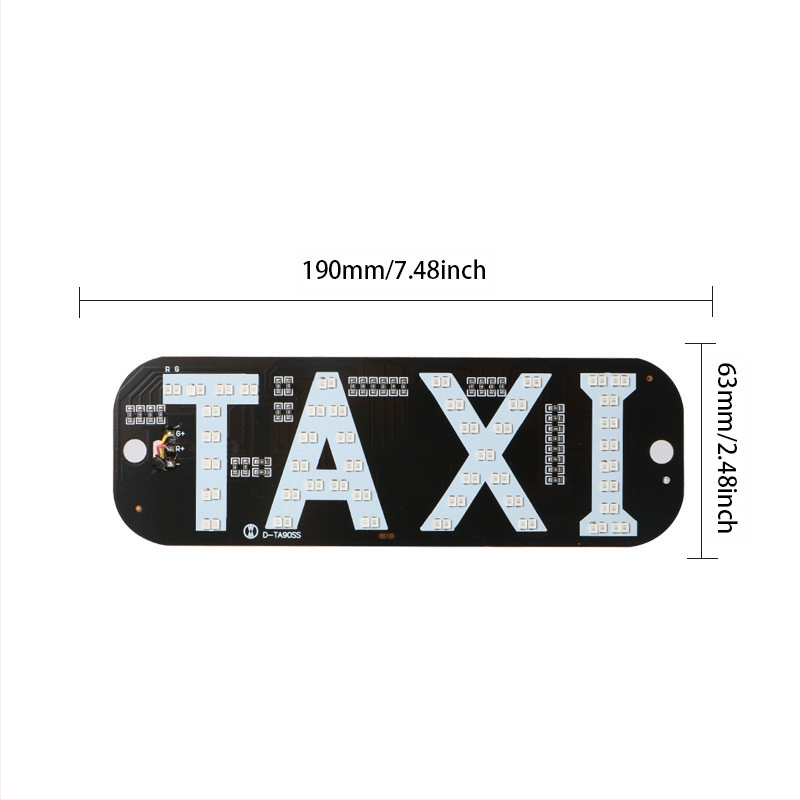 Taksi LED dekoras su uždegiklio jungikliu, dviejų spalvų raudona/žalia, TAXI CARDS modelis, 12V, 5W, 0.42A, PCB medžiaga