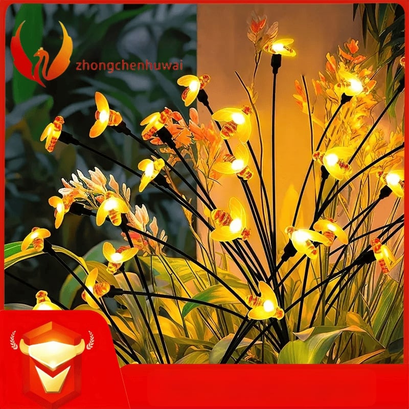 Saulės energijos bitės LED sodo žibintas – lauko kraštovaizdžio apšvietimas, pastoralinis stilius, rankinis jungiklis