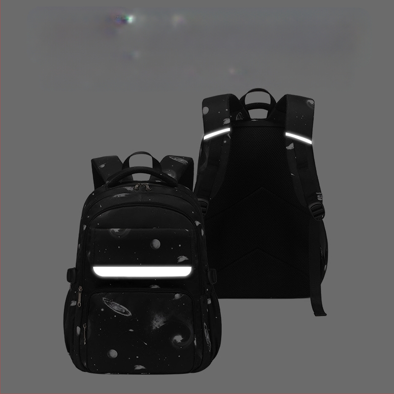 Trys dalių vaikiška kuprinė – geometrinis raštas, modelis 2267-3, Olida (Nailonas; poliesterio pamušalas; atsparumas dėvėjimuisi; apkrovos mažinimas)