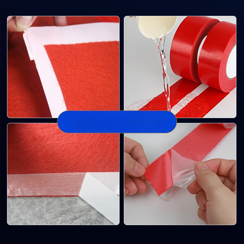 Διπλής όψεως ταινία βάσης από ύφασμα για διακόσμηση γάμου και εκθέσεων, κόλλα από καουτσούκ, υπόστρωμα: ύφασμα, πάχος 0,18/0,26 mm (μονοπλευρη) ή 0,17 mm (διπλής όψης)