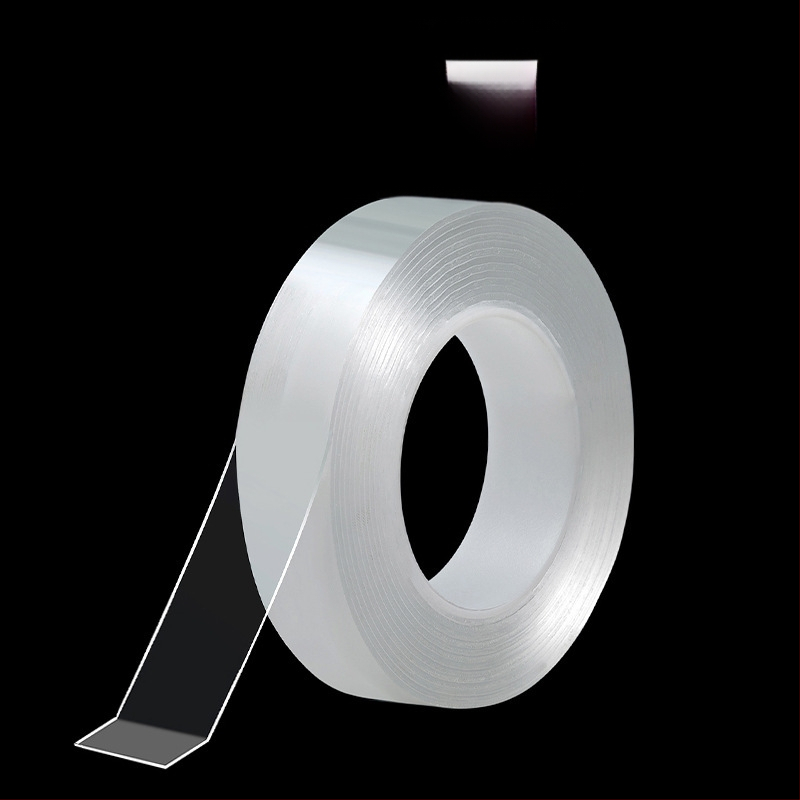 Διπλής όψεως διαφανής ταινία κόλλησης με νανοτεχνολογία, αδιάβροχη, χωρίς κατάλοιπα, βάση PET, υψηλή ιξωτικότητα