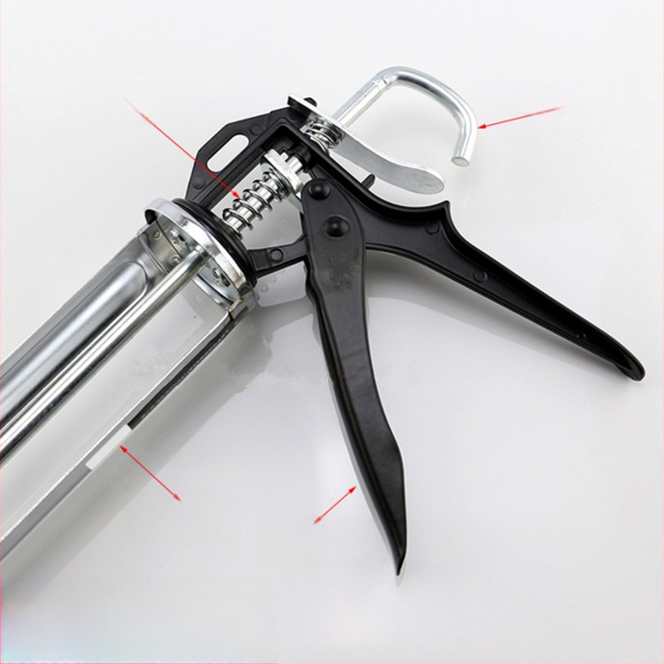 Πιστόλι κόλλας από ανοξείδωτο ατσάλι για γυαλί, βαριά κατασκευή, διπλής κάνης σχεδιασμός, Shao Wei; μέγιστη πίεση 30, μέγιστη ροή 8, βέλτιστη απόσταση ψεκασμού 60