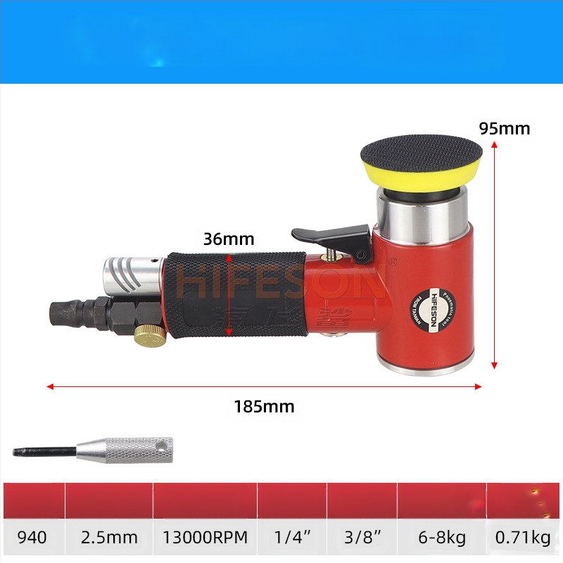 Sea Flying Shark εκκεντρικό πνευματικό τριβείο για λείανση, γυάλισμα και κερώσεις αυτοκινήτων