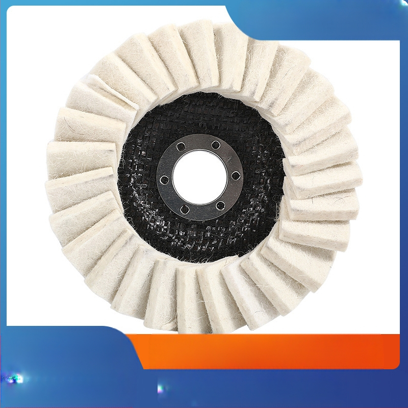 Филцова полираща шайба за ъглошлайф, за полиране на метал и неръждаема стомана