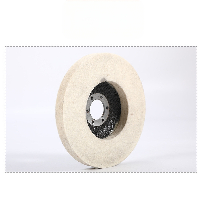 Филцова полираща шайба за ъглошлайф, за полиране на метал и неръждаема стомана