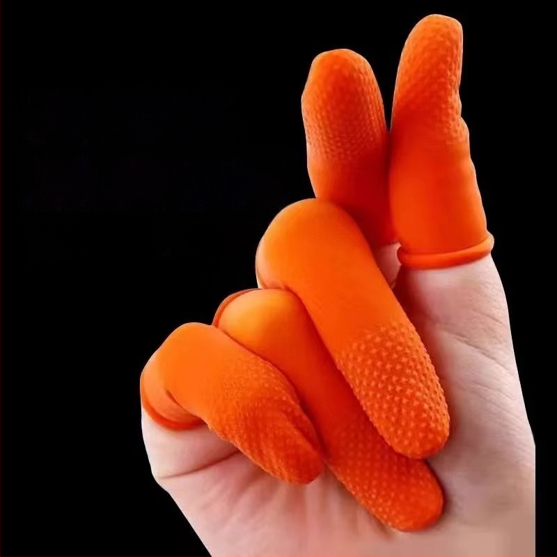 Διαφανείς μιας χρήσης λατέξ θήκες δακτύλων με τραχιά υφή, αντιολισθητικά, ανθεκτικά στη φθορά, για μανικιούρ και σαλόνι ομορφιάς