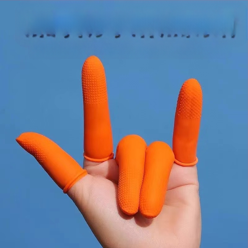 Διαφανείς μιας χρήσης λατέξ θήκες δακτύλων με τραχιά υφή, αντιολισθητικά, ανθεκτικά στη φθορά, για μανικιούρ και σαλόνι ομορφιάς