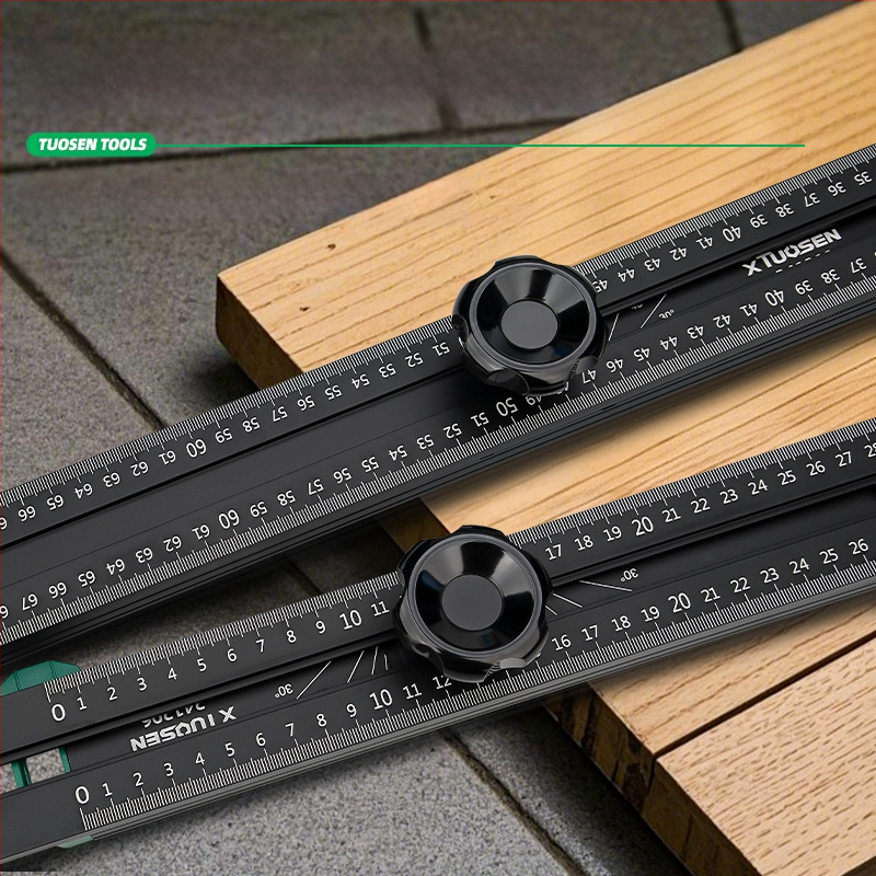 XTUOSEN Αλουμινενιο Τ-Πλαίσιο για Ξυλουργική – Μετακινούμενο Γωνιόμετρο, 2-σε-1 Ρυθμιζόμενο Μέτρο