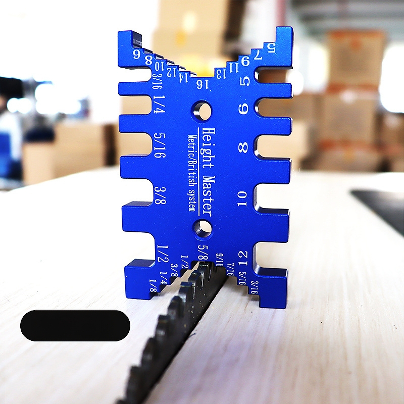 Tenon clamp gauge и измервател на височина за дървообработване – DIY инструмент с метрични и инчови скали, модел KSK-01, съвместим с машини за гравиране и настолен циркуляр