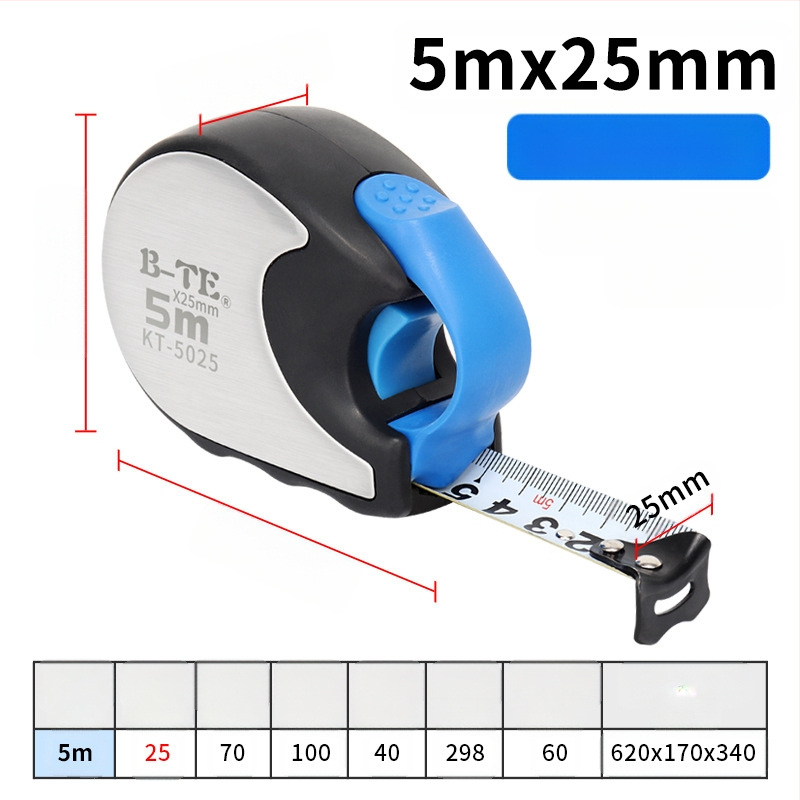 Bonte matavimo juosta, 5 m, automatinis užraktas, atspari kritimui, stalių meistrams