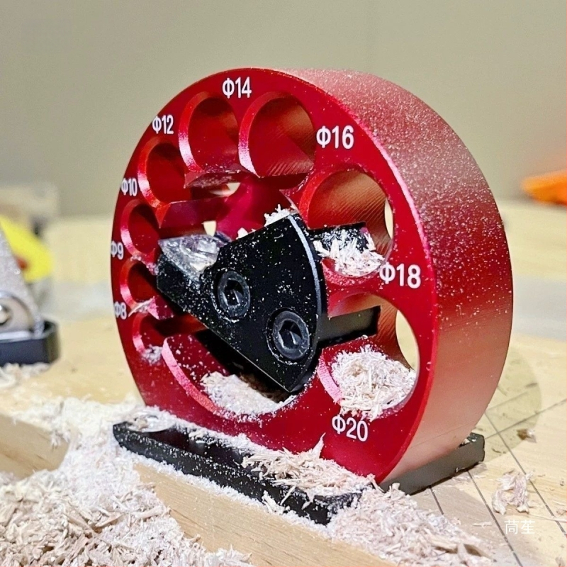 Εργαλείο ξυλουργικής: ρυθμιζόμενος διαμορφωτής με 8 οπές για μετατροπή ορθογώνιων ξύλινων λωρίδων σε κυκλικά τεμάχια (DIY)