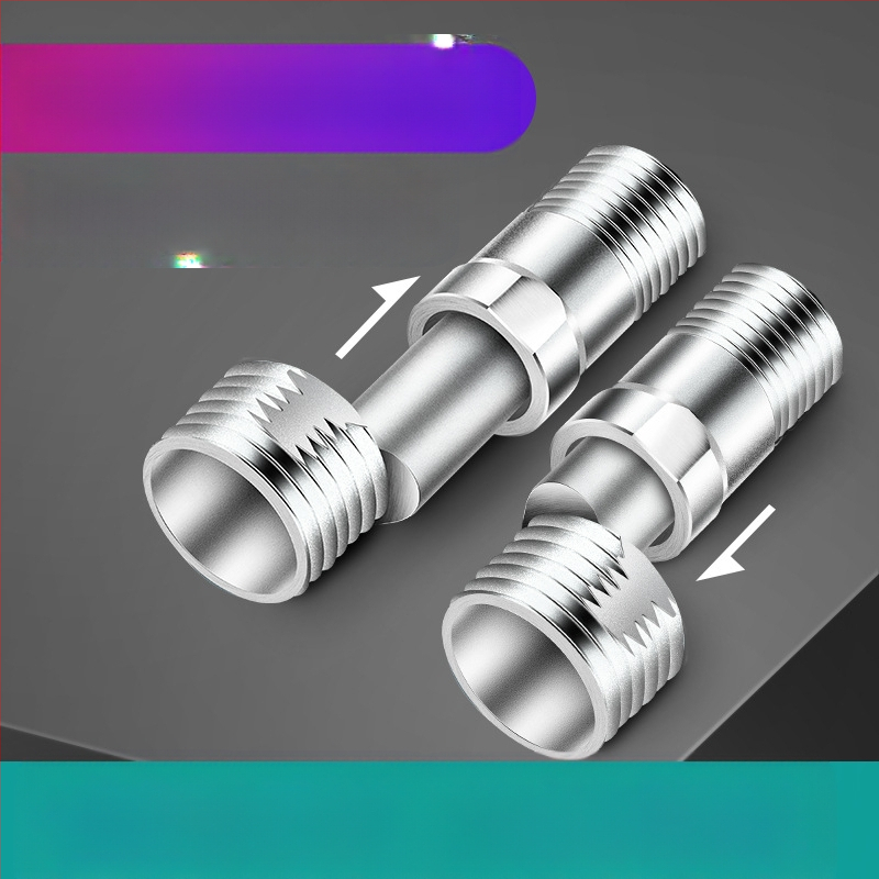 Tuš slavina s podesivljljivim teleskopskim zakrivljenim nogama i konektorima miješanja ventila, nehrđajući čelik, Li Lian, moderni minimalistički stil