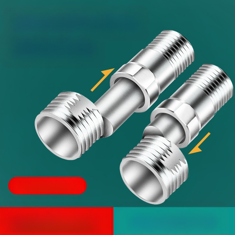 Tuš slavina s podesivljljivim teleskopskim zakrivljenim nogama i konektorima miješanja ventila, nehrđajući čelik, Li Lian, moderni minimalistički stil