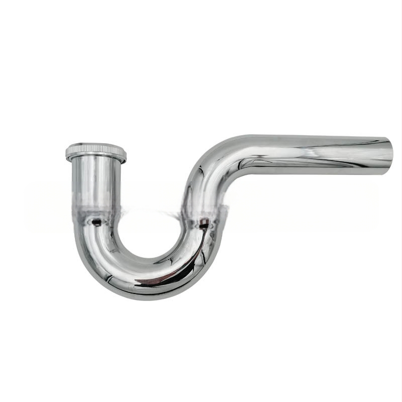 Νιπτήρας μπάνιου με υπερχείλιση και σιφόν, μοντέλο D-009, υλικό ανοξείδωτο ατσάλι και χαλκό, σχήμα γερμανικού στυλ