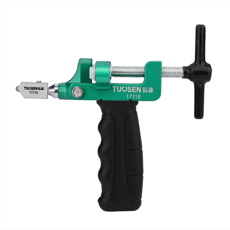 Topson ролерен нож за стъкло с двоен дизайн за откриване на граници – за рязане на стъкло и плочки, дебелина на рязане 3–10 мм