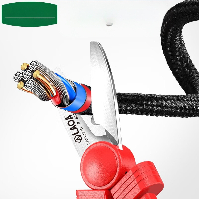 Old A Tool Izoliuotos elektros žirklės su VDE izoliacija, namų naudojimui, daugiafunkcinės kabelių kanalų žirklės, modelis LA112216