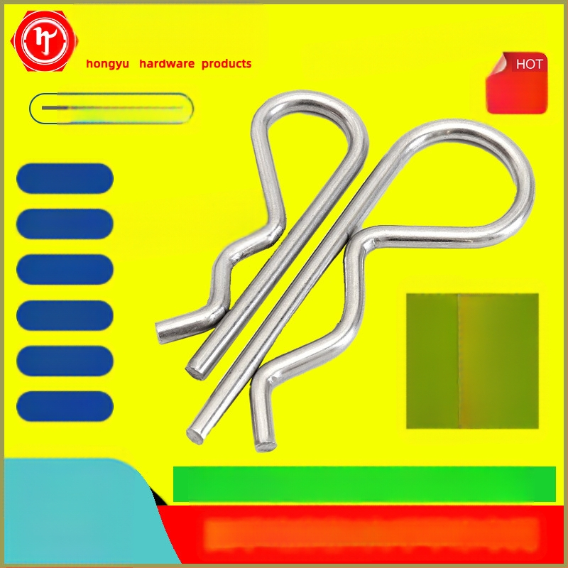 304 nerūdijančio plieno, B tipo cotter pin, R tipo banguotasis pin, Nacionalinis standartas, kietumas 4,8